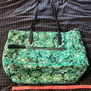 Large tricolor floral Kate Spadw tote